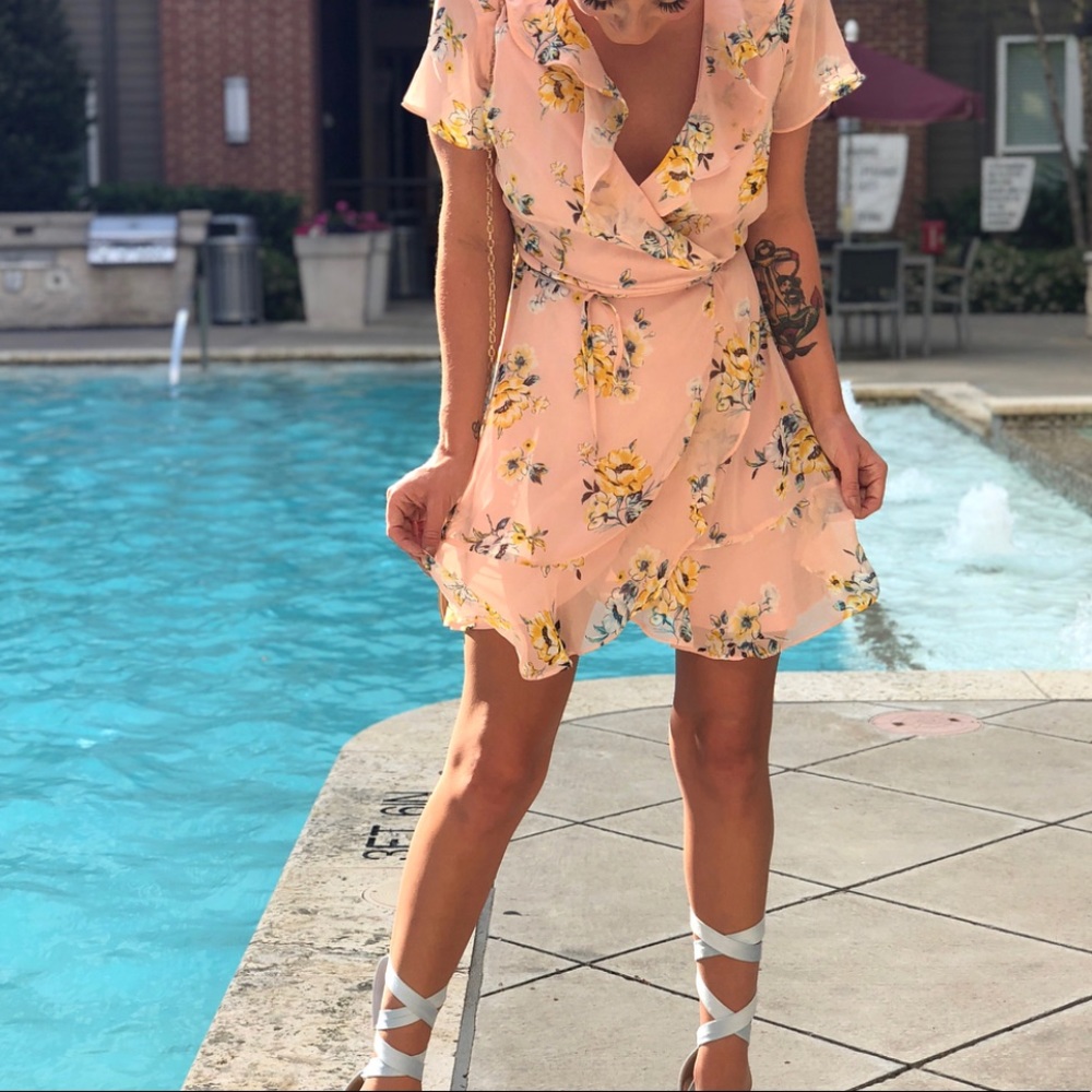 Floral Wrap Dress